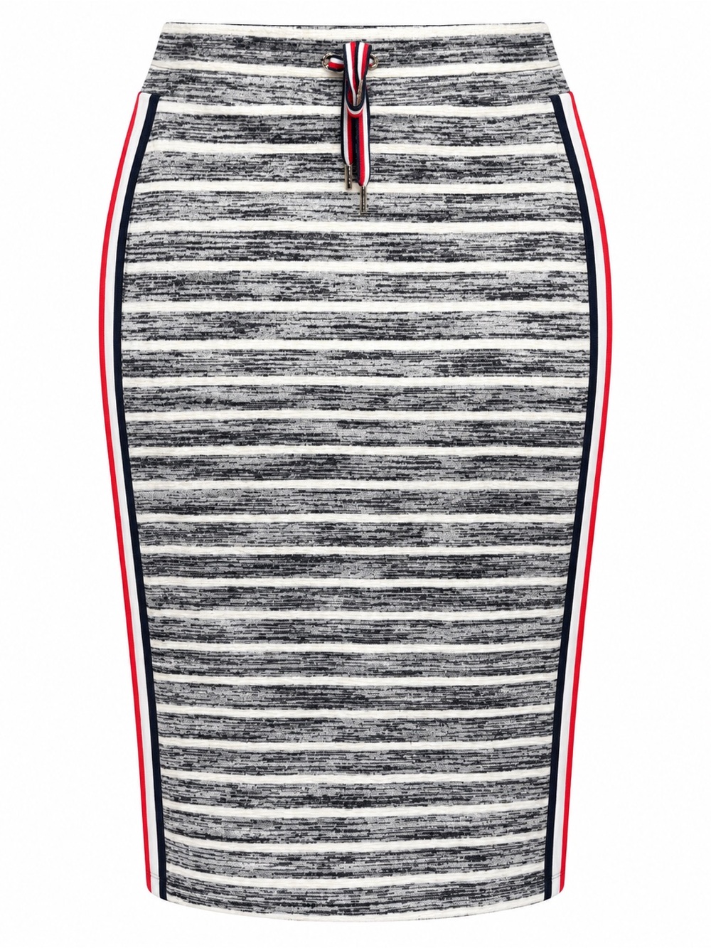 Tommy Hilfiger Navy, White & Red Striped Pencil Skirt